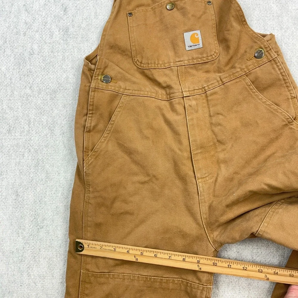 Carhartt  Bibs Youth‎ 10 Insulated Overalls Duck Tan Canvas Double Knee 30x22